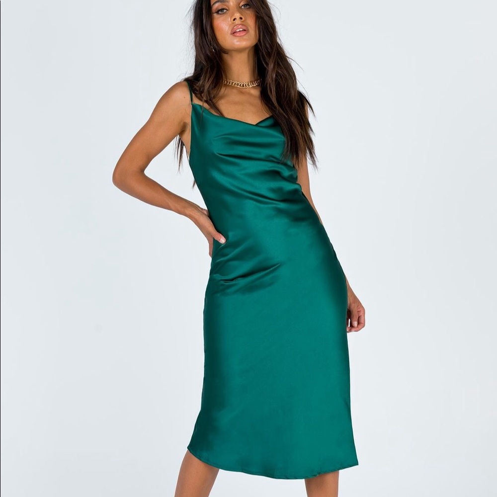 PRINCESS POLLY BETTA VANORE MIDI-DRESS GREEN
